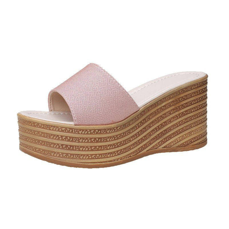 Damen Wedge-Pantoletten mit weitem Träger und rutschfester Sohle EB