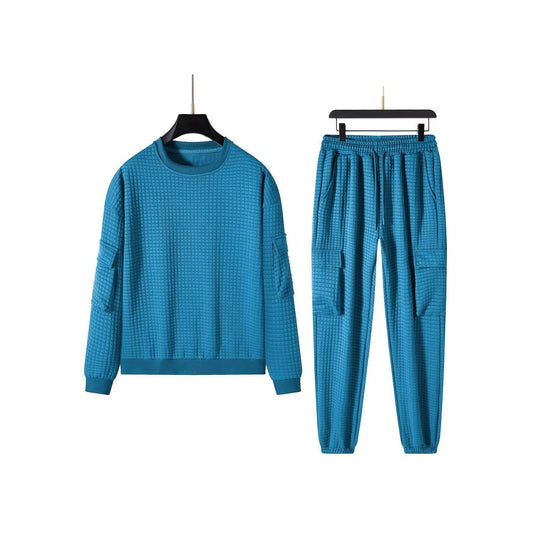 Damen Lässiges Freizeit-Set mit weichem Strukturstoff EB