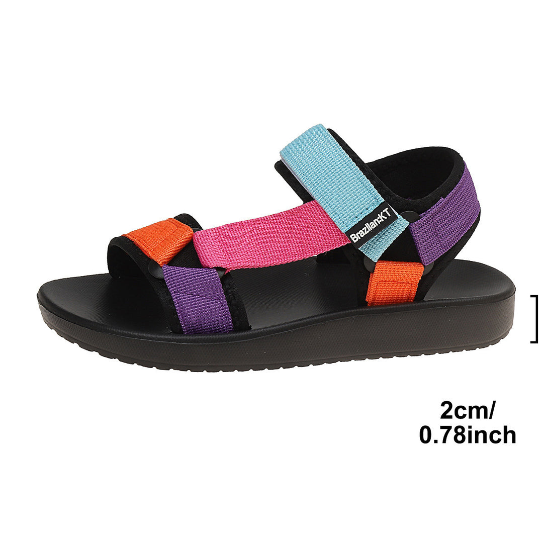 Damen Farbige Komfort Sandalen EB