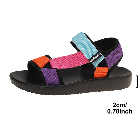 Damen Farbige Komfort Sandalen EB