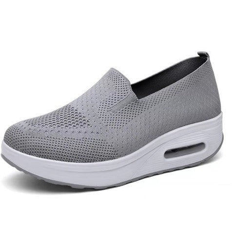 Damen bequeme Slip-On Sneakers mit atmungsaktiver Obermaterialstruktur EB