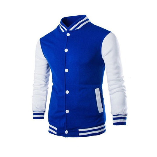 Herren Sportliche Collegejacke mit kontrastierenden Ärmeln und komfortablem Schnitt EB