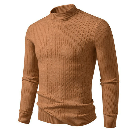 Herren Rollkragenpullover aus strukturiertem Strick EB