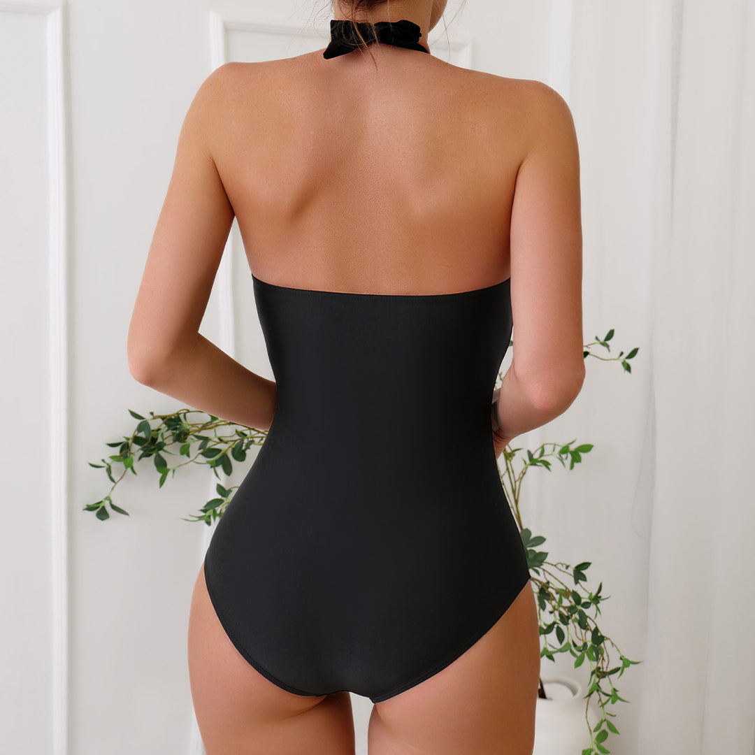 Damen Strandcover-up mit floralem Muster und Body EB