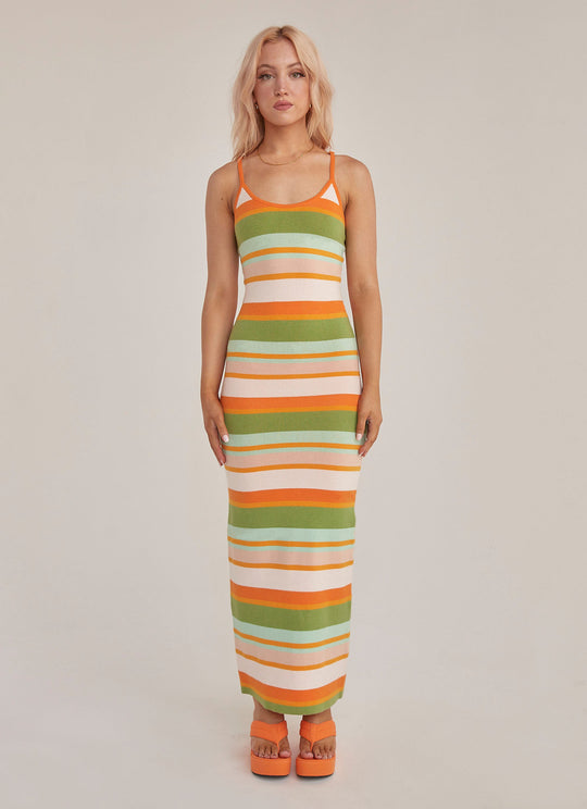 Damen Designer-Midi-Kleid mit stilvollem Grafikmuster EB