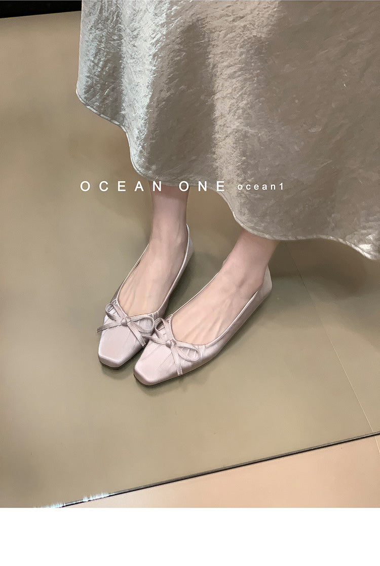 Damen Ballerinas mit dekorativem Schleifendetail und elegantem Design EB