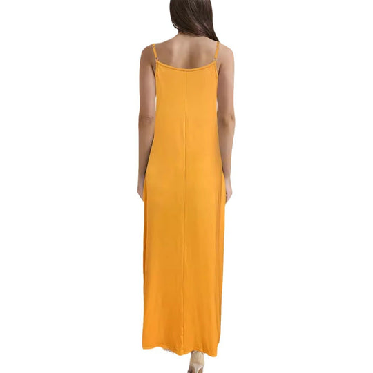 Damen Maxikleid mit künstlerischem Grafikdruck und tiefem V-Ausschnitt EB