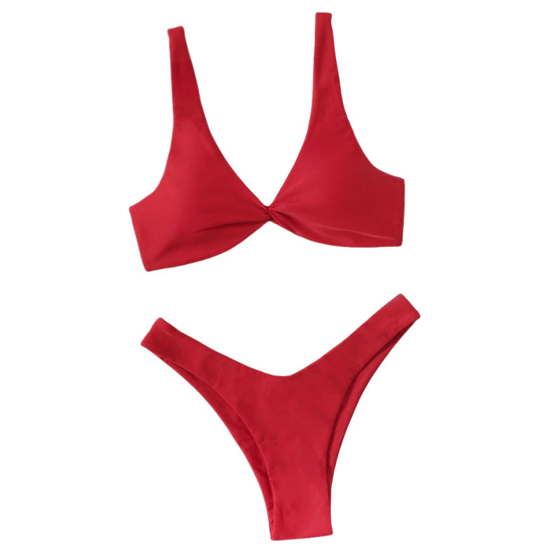 Damen Bikini-Set mit stilvoller Knotendetails EB
