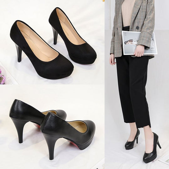 Damen elegante Plateau-Pumps mit komfortablem Sitz und hohem Absatz EB