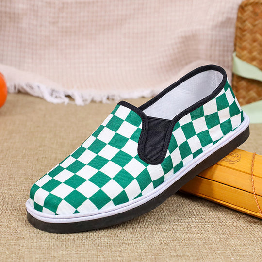 Damen Slip-On Sneaker mit Karomuster EB