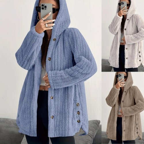 Damen kuschelige Fleecejacke EB