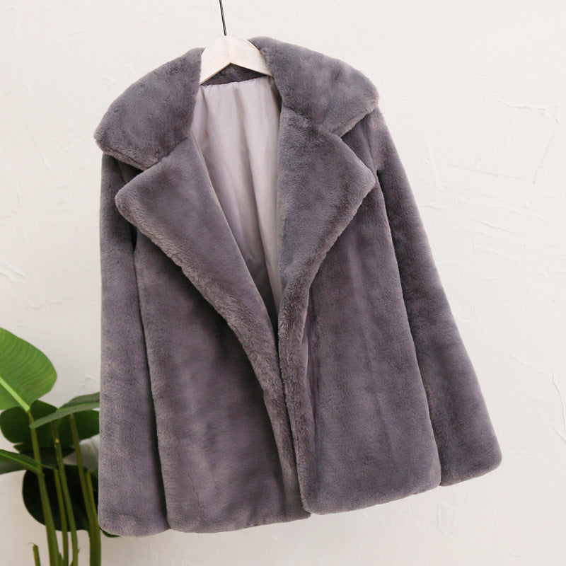 Damen Flauschiger Kuschel-Mantel EB
