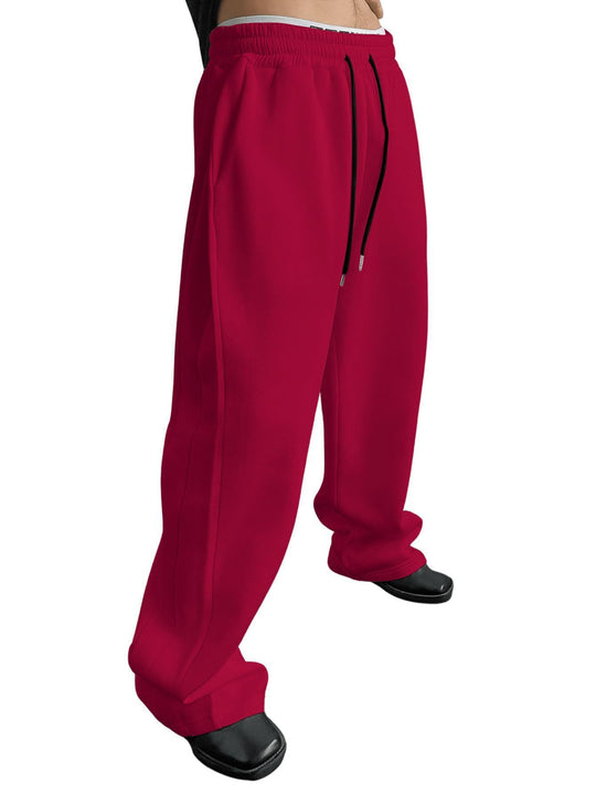 Herren nan lockere Oversize Jogginghose mit elastischem Bund und Kordelzug EB