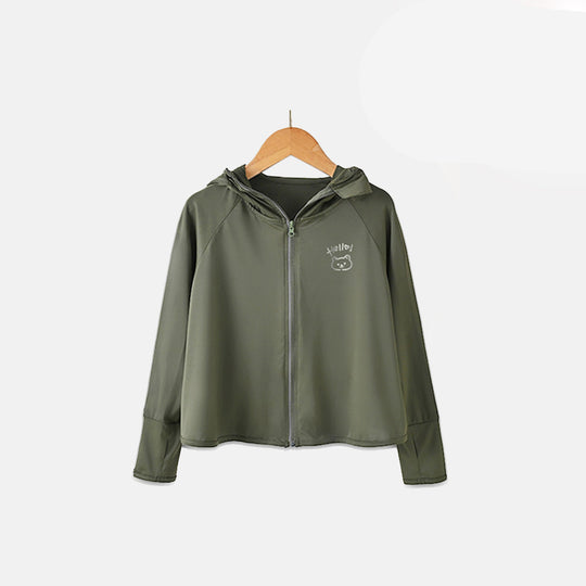 Damen Leichte UV-Schutz Outdoor-Jacke mit Kapuze EB