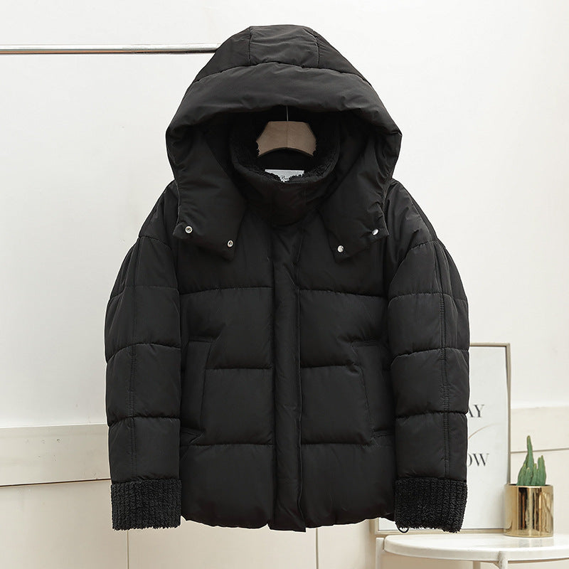 Damen Wattierte Freizeitjacke mit hohem Kragen und modischen Strickdetails EB