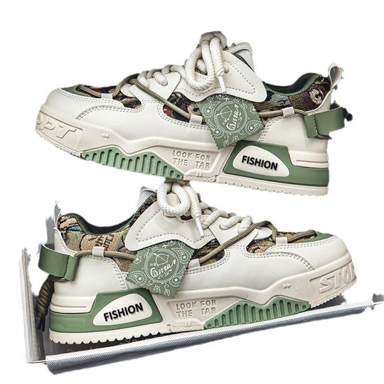 Damen modische Sneakers mit Kunstleder und auffälligen details EB