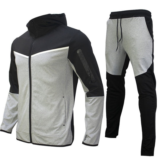 Herren Sportliches Trainingsanzug-Set mit atmungsaktiven Materialien und praktischen Reißverschlusstaschen EB