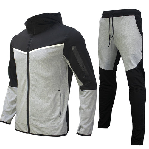 Herren Sportliches Trainingsanzug-Set mit atmungsaktiven Materialien und praktischen Reißverschlusstaschen EB