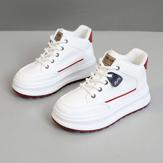 Damen modische High-Top Sneaker mit dämpfender Sohle und atmungsaktiver Obermaterialstruktur EB