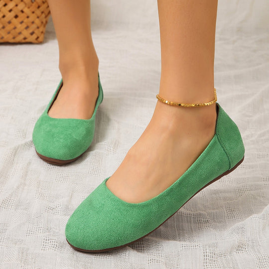 Damen Bequeme Slipper mit weichem Wildleder-Obermaterial und rutschfester Sohle EB