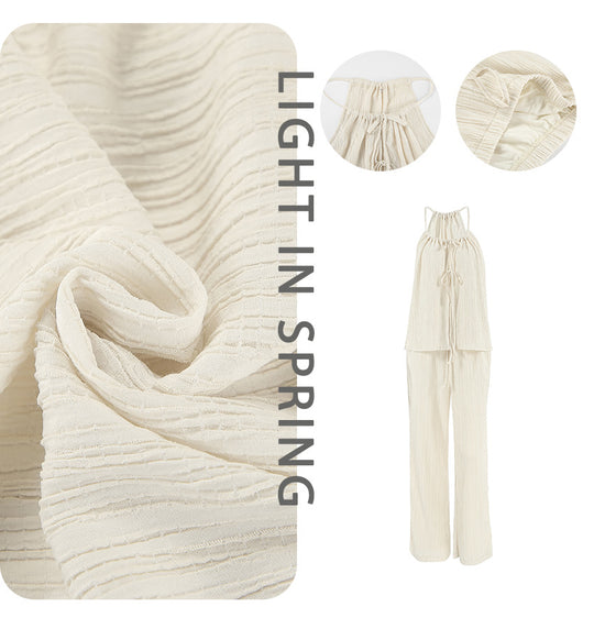 Damen luftiges Blusenkleid mit verstellbaren Trägern und Rüschendetails EB