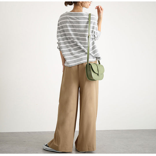 Damen Weite Sommerhose mit modischem Schnitt und hohem Bund EB