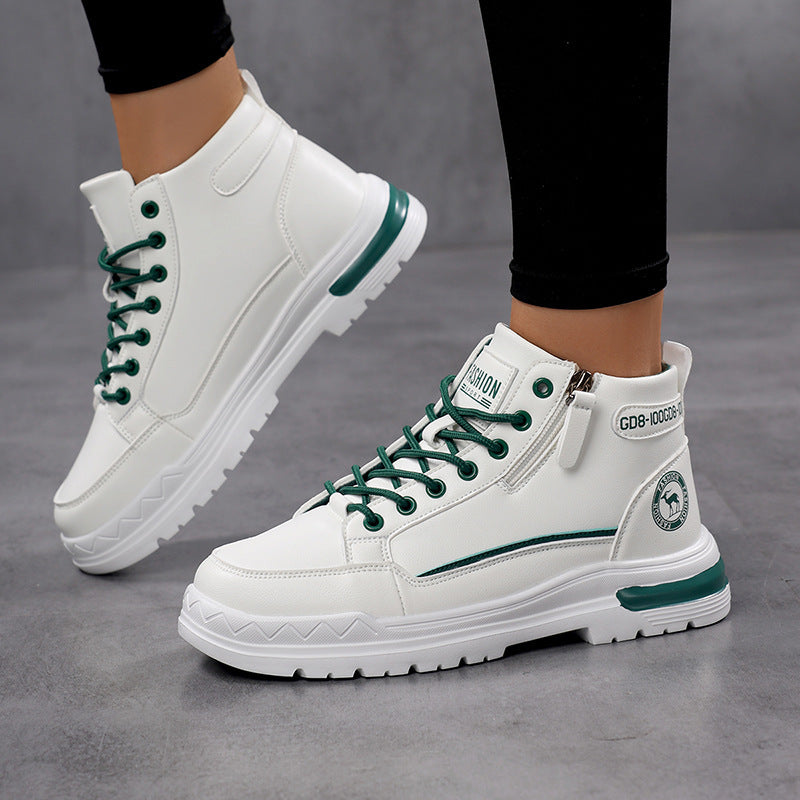 Damen modische High-Top Sneakers mit praktischer Schnürung EB