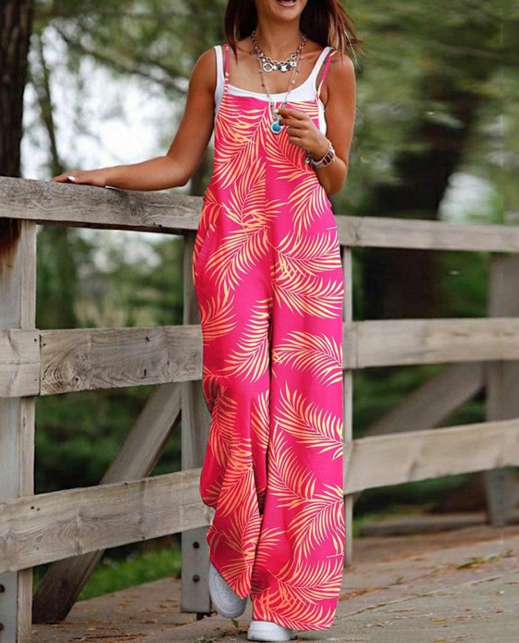 Damen Maxikleid mit verspieltem Ethno-Muster und breiten Trägern EB