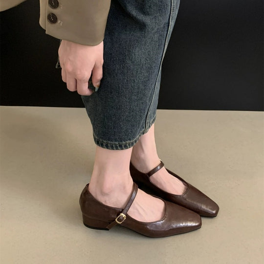 Damen Elegante Ballerinas mit verstellbarem Riemen und komfortabler Innensohle EB