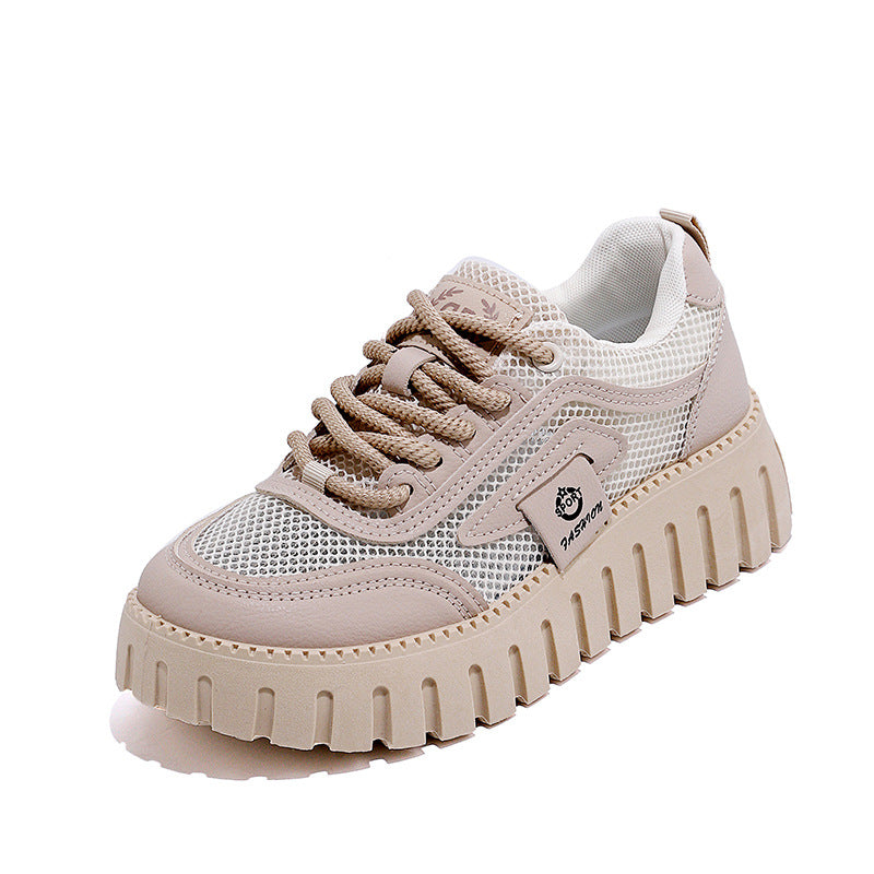 Damen Sneaker mit rutschfester Plateau-Sohle und atmungsaktivem Obermaterial EB