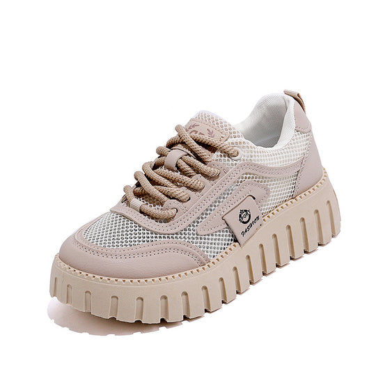 Damen Sneaker mit rutschfester Plateau-Sohle und atmungsaktivem Obermaterial EB