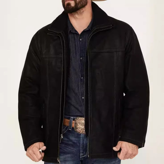 Herren hochwertige jacke mit modernen Details und praktischen Taschen EB