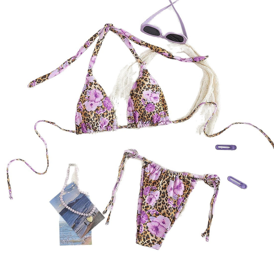 Damen Triangel-Bikini-Set mit raffiniertem Häkeloberteil EB