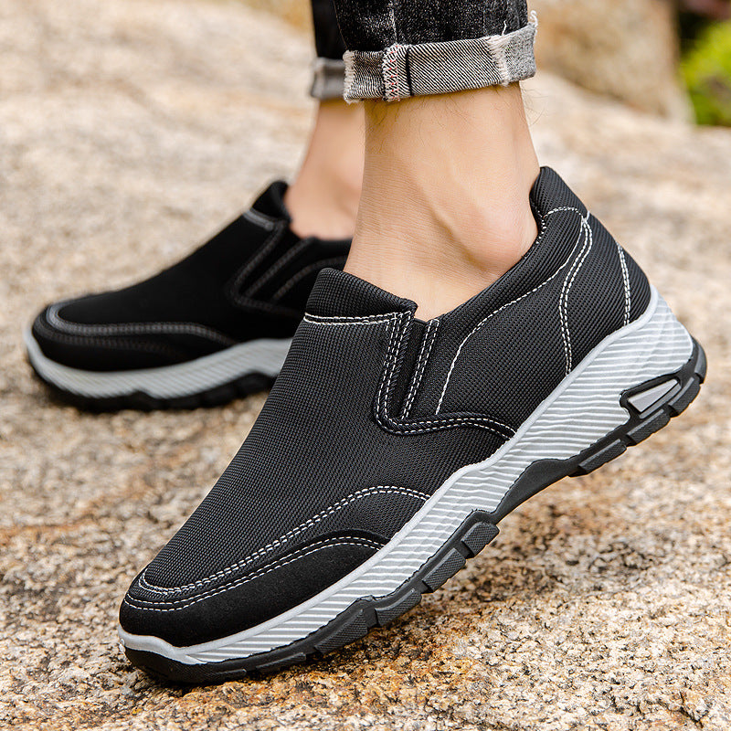 Damen Komfortable Slip-On Sneakers mit rutschfester Sohle EB