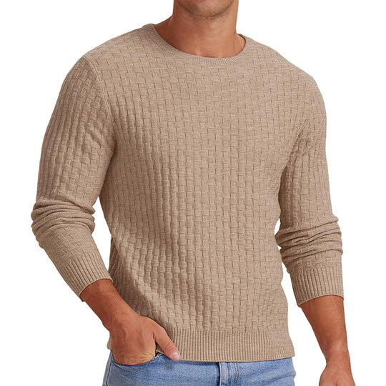 Herren strukturiertes Sweatshirt mit Rundhalsausschnitt und langem Arm EB