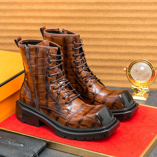 Damen robuste und stylishe Stiefel mit Reißverschluss EB