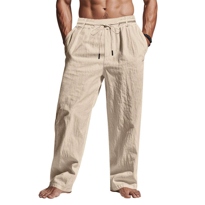 Herren entspannte Sommerhose mit elastischem Bund und praktischen Seitentaschen EB