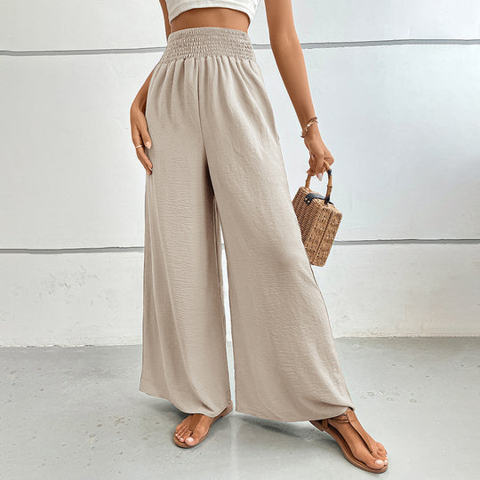 Damen Weit geschnittene Sommerhose mit elastischem Bund EB