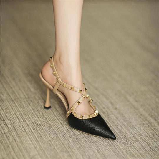 Damen Slingback-Pumps mit dekorativen Schmuckdetails EB
