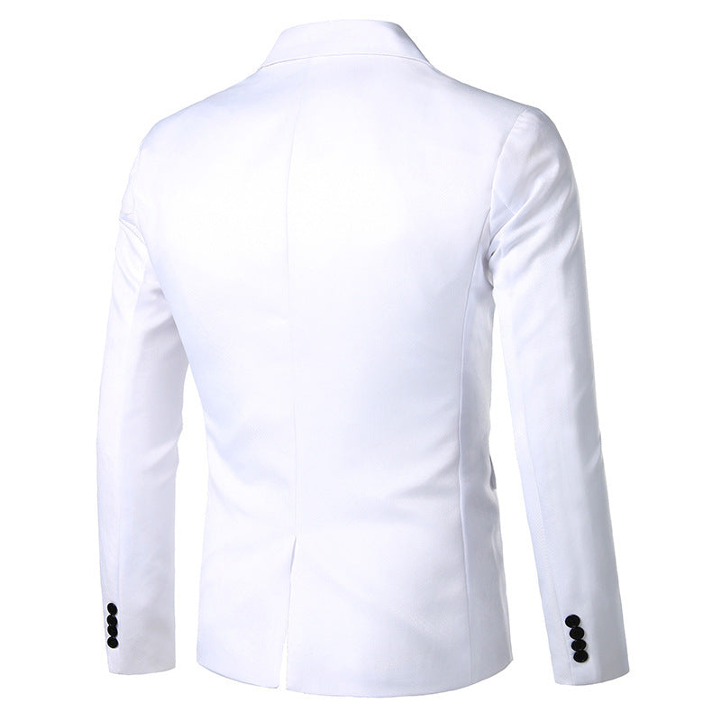 Herren eleganter Smoking-Blazer mit satinierter Kragenpartie EB