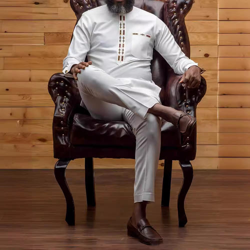Herren traditionelles Kaftan-Outfit mit eleganten Stickereien EB