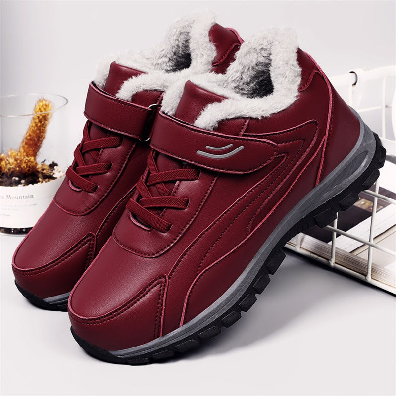 Damen Isolierte Winterstiefel mit rutschfester Sohle und verstellbarem Klettverschluss EB