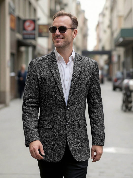Herren eleganter strukturierter Freizeitblazer EB