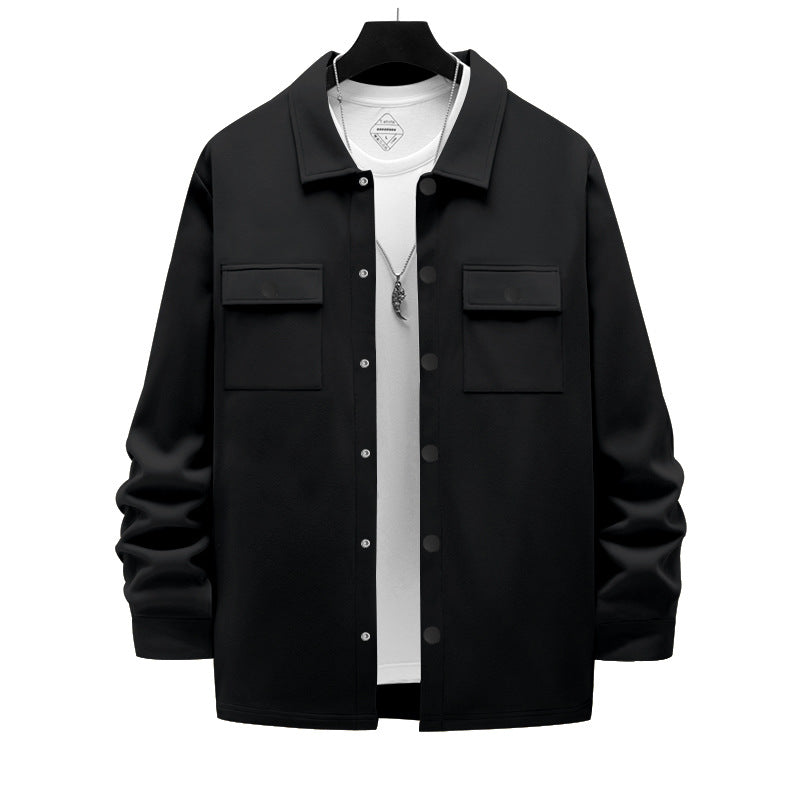 Herren oversized Utility-Jacke mit praktischen Taschen und modernem Kragen EB