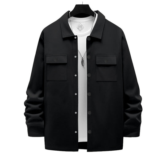 Herren oversized Utility-Jacke mit praktischen Taschen und modernem Kragen EB