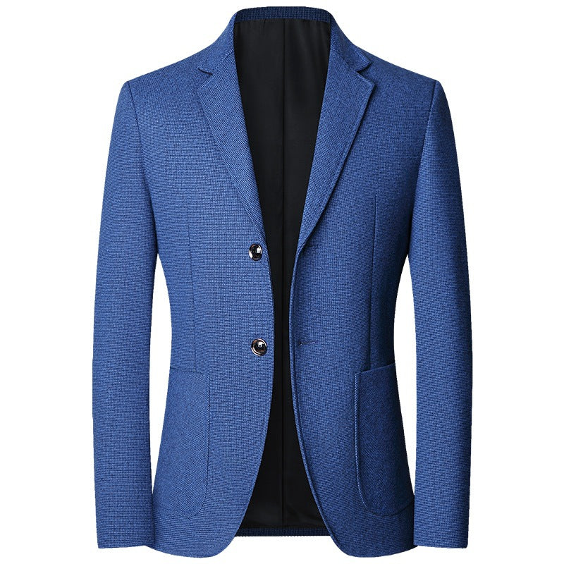 Herren Slim Fit Sakko mit feiner Struktur und klassischer Knopfleiste EB