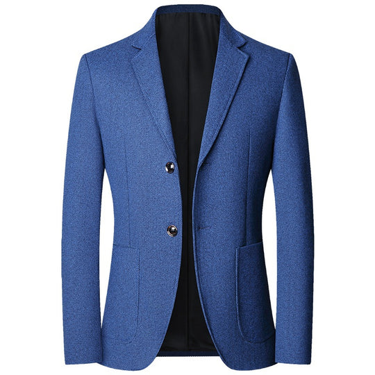 Herren Slim Fit Sakko mit feiner Struktur und klassischer Knopfleiste EB