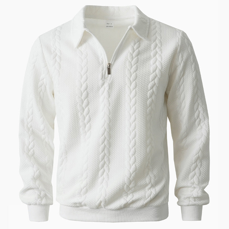 Herren eleganter Strickpullover mit Reißverschluss EB