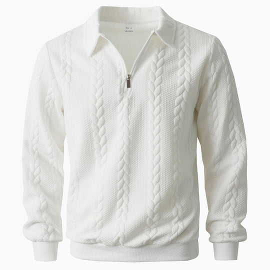 Herren eleganter Strickpullover mit Reißverschluss EB
