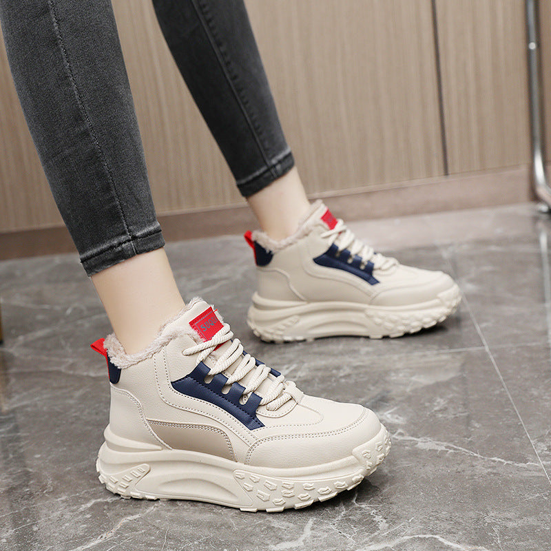 Damen Hohe Sneakers mit kuscheligem Innenfutter und robustem Sohlenprofil EB